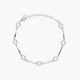 Pulsera de plata 1ª ley circonitas cículos 17-20 cm 