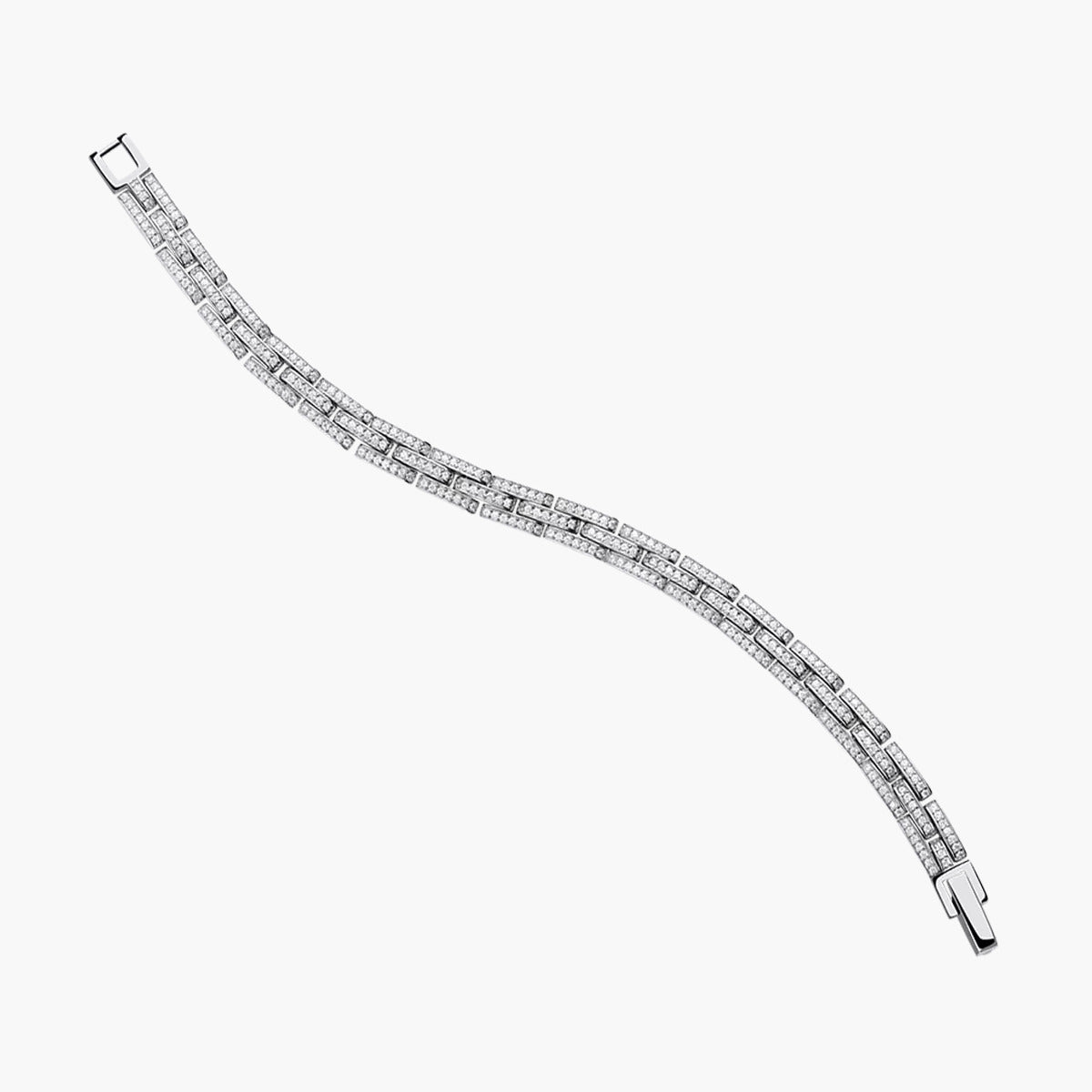 Pulsera de plata 1ª ley circonitas 17 cm 