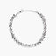 Pulsera de plata 1ª ley circonitas eslabón hoja 18-20 cm