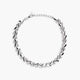 Pulsera de plata 1ª ley circonitas eslabón hoja 18-20 cm