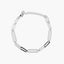 Pulsera de plata 1ª ley circonitas eslabón oval 17-20 cm