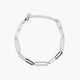Pulsera de plata 1ª ley circonitas eslabón oval 17-20 cm