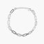 Pulsera de plata 1ª ley circonitas eslabón rectangular 17-20 cm