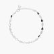 Pulsera de plata 1ª ley circonitas eslabón corazones 17-20 cm