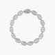 Pulsera de plata 1ª ley circonitas eslabón oval 19 cm