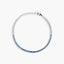 Pulsera de plata 1ª ley circonitas azul 17-20 cm RAINBOW TENNIS