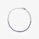 Pulsera de plata 1ª ley circonitas violeta 17-20 cm RAINBOW TENNIS