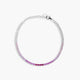 Pulsera de plata 1ª ley circonitas rosa 17-20 cm RAINBOW TENNIS