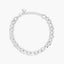 Pulsera de plata 1ª ley circonitas eslabón oval 17-21 cm