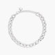 Pulsera de plata 1ª ley circonitas eslabón oval 17-21 cm