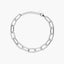 Pulsera de plata 1ª ley circonitas eslabón oval 17-20 cm