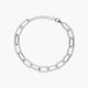 Pulsera de plata 1ª ley circonitas eslabón oval 17-20 cm