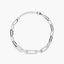 Pulsera de plata 1ª ley circonitas eslabón oval 17-20 cm