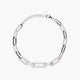 Pulsera de plata 1ª ley circonitas eslabón oval 17-20 cm