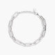 Pulsera de plata 1ª ley circonitas eslabón oval 17-20 cm