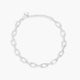 Pulsera de plata 1ª ley circonitas eslabón rectangular 17-20 cm