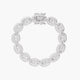 Pulsera de plata 1ª ley circonitas eslabón ancla 18 cm