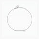 Pulsera de plata 1ª ley circonitas 17-19 cm