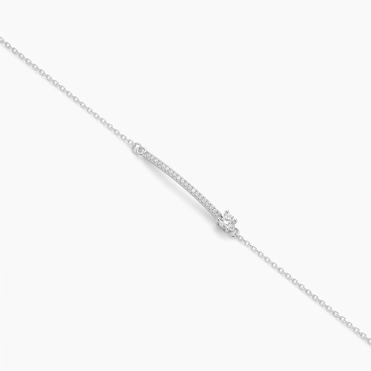 Pulsera de plata 1ª ley circonitas 17-19 cm