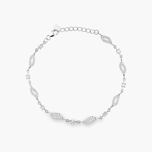 Pulsera de plata 1ª ley circonitas 18-20 cm