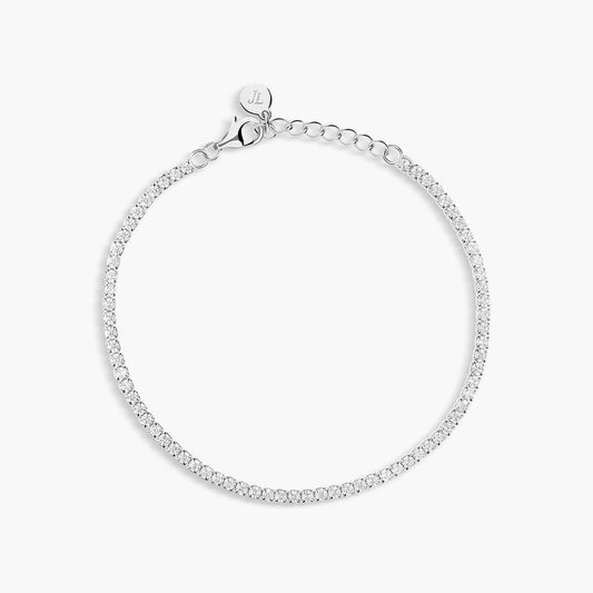 Pulsera de plata 1ª ley circonitas 17-19 cm TENNIS