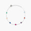 Pulsera de plata 1ª ley circonitas multicolor 16-19 cm