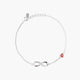 Pulsera de plata 1ª ley circonitas infinito 17-19 cm 