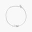 Pulsera de plata 1ª ley circonitas doble corazón 17-20 cm