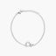 Pulsera de plata 1ª ley circonitas doble corazón 17-20 cm
