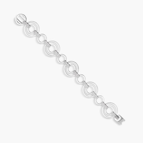 Pulsera de oro blanco 18K diamante natural 1.74 ct. 20 cm ETERNAL ECHO