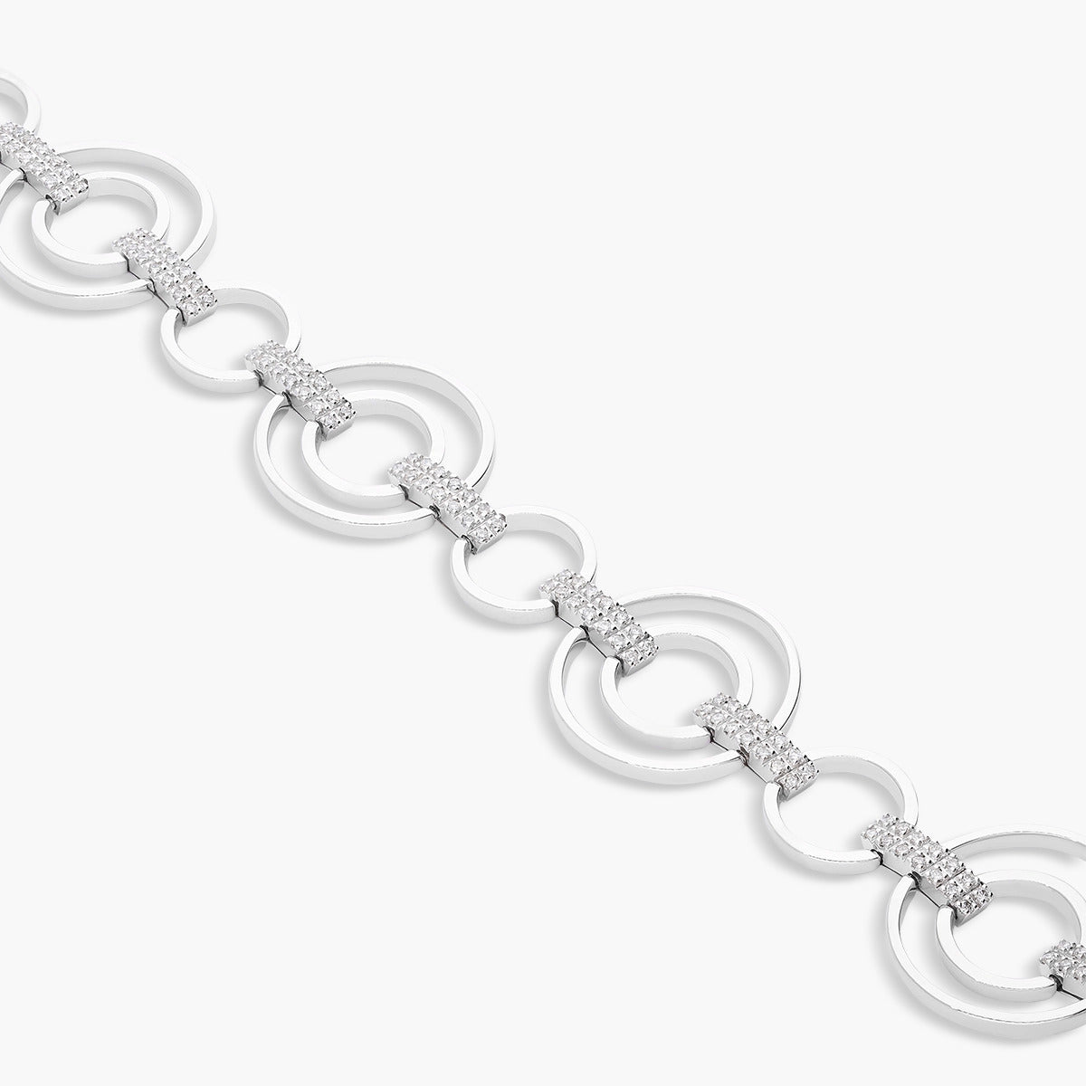 Pulsera de oro blanco 18K diamante natural 1.74 ct. 20 cm ETERNAL ECHO