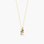 Collar alianzas de oro 18K diamante natural 0.01 ct. "Juntos siempre" 8 mm