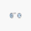 Pendientes de oro blanco 18K diamante natural 0.80 ct. aguamarina 13 mm IMPERIAL AQUAMARINE