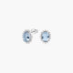 Pendientes de oro blanco 18K diamante natural 0.80 ct. aguamarina 13 mm IMPERIAL AQUAMARINE