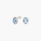 Pendientes de oro blanco 18K diamante natural 0.40 ct. aguamarina 10 mm IMPERIAL AQUAMARINE