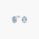 Pendientes de oro blanco 18K diamante natural 0.40 ct. aguamarina 10 mm IMPERIAL AQUAMARINE
