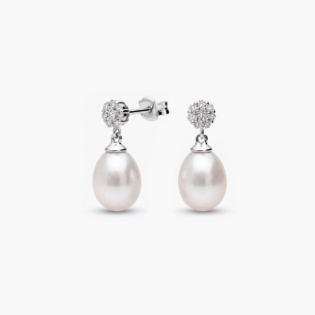 Pendiente diamante natural 0.15 ct. oro 18 quilates