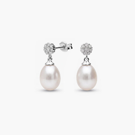 Pendiente diamante natural 0.15 ct. oro 18 quilates