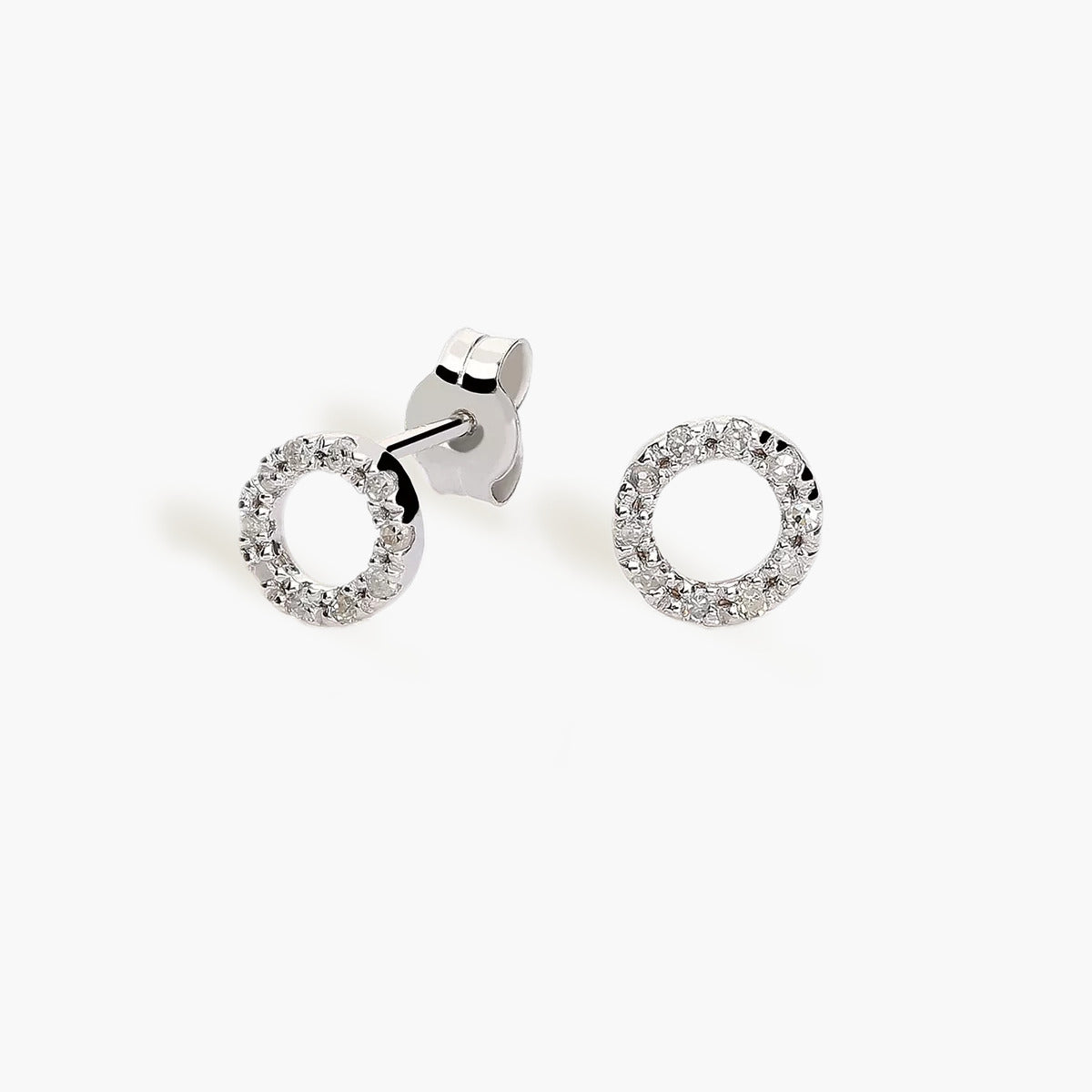 Pendiente diamante natural 0.12 ct. oro 18 quilates