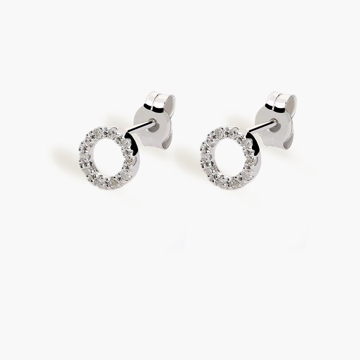 Pendiente diamante natural 0.12 ct. oro 18 quilates