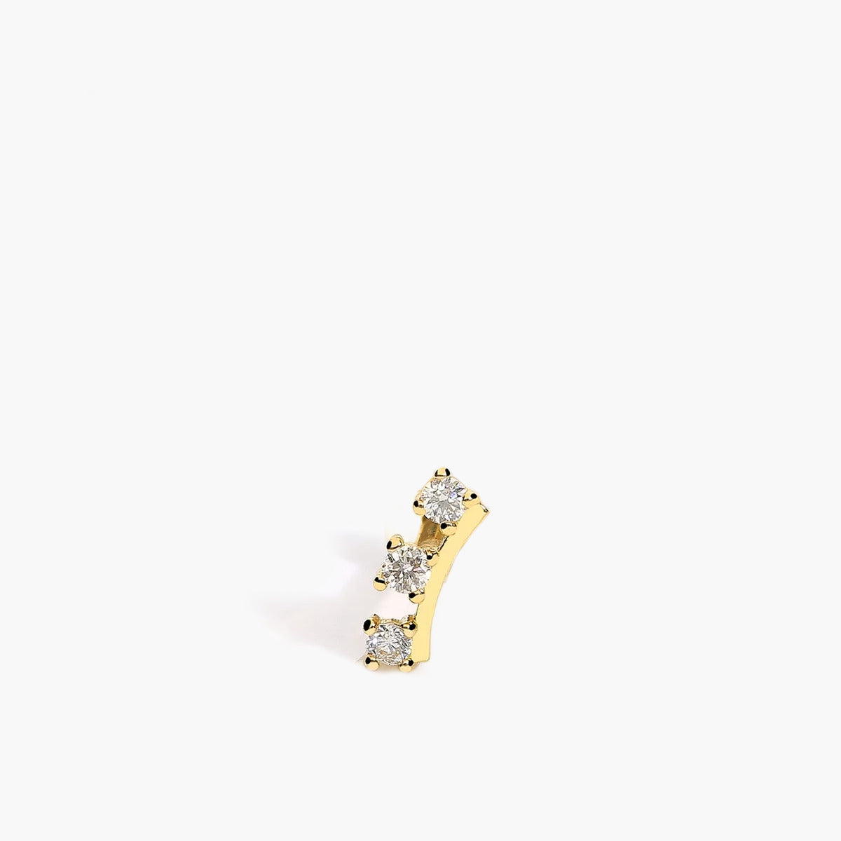 Piercing oreja diamante natural 0.08 ct. oro 18 quilates