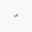 Piercing de oreja de oro blanco 18K diamante natural 0.03 ct. redondo 3 mm