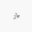 Piercing de oreja de oro blanco 18K diamante natural 0.08 ct. 7 mm