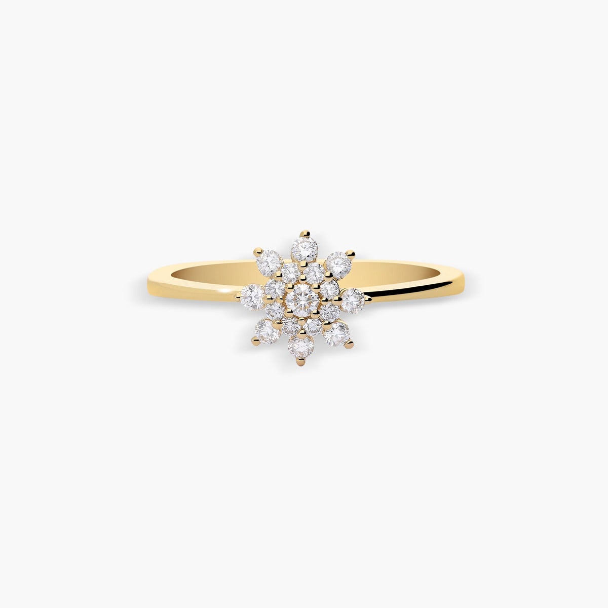 Anillo de oro 18K diamante natural 0.26 ct. 