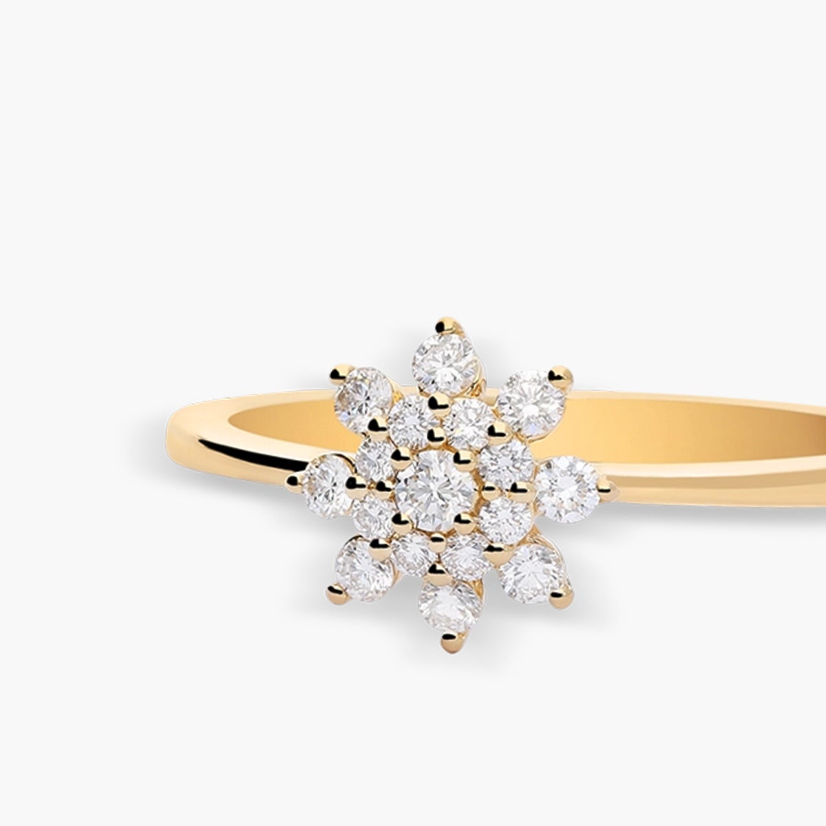 Anillo de oro 18K diamante natural 0.26 ct. 
