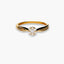 Anillo de oro 18K diamante natural 0.15 ct. 