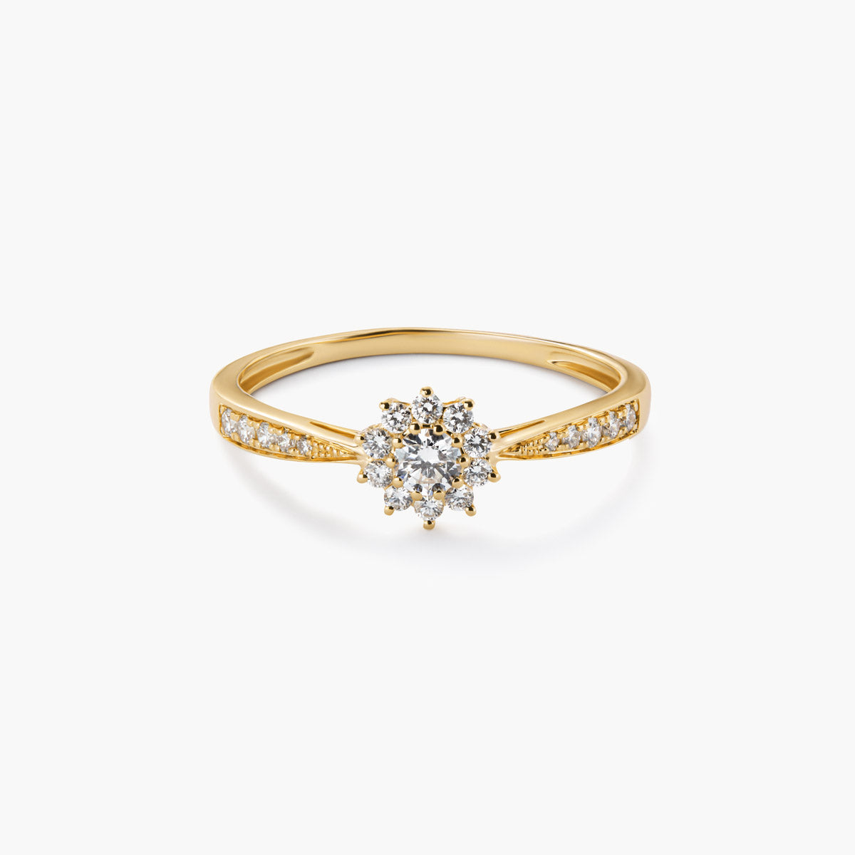Anillo de oro 18K diamante natural 0.29 ct.