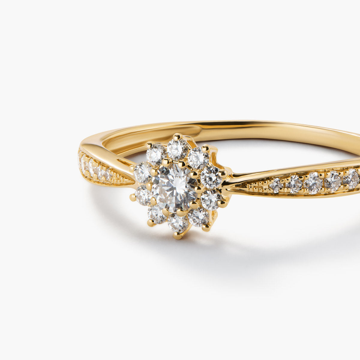 Anillo de oro 18K diamante natural 0.29 ct.