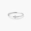 Anillo de oro blanco 18K diamante natural 0.055 ct.