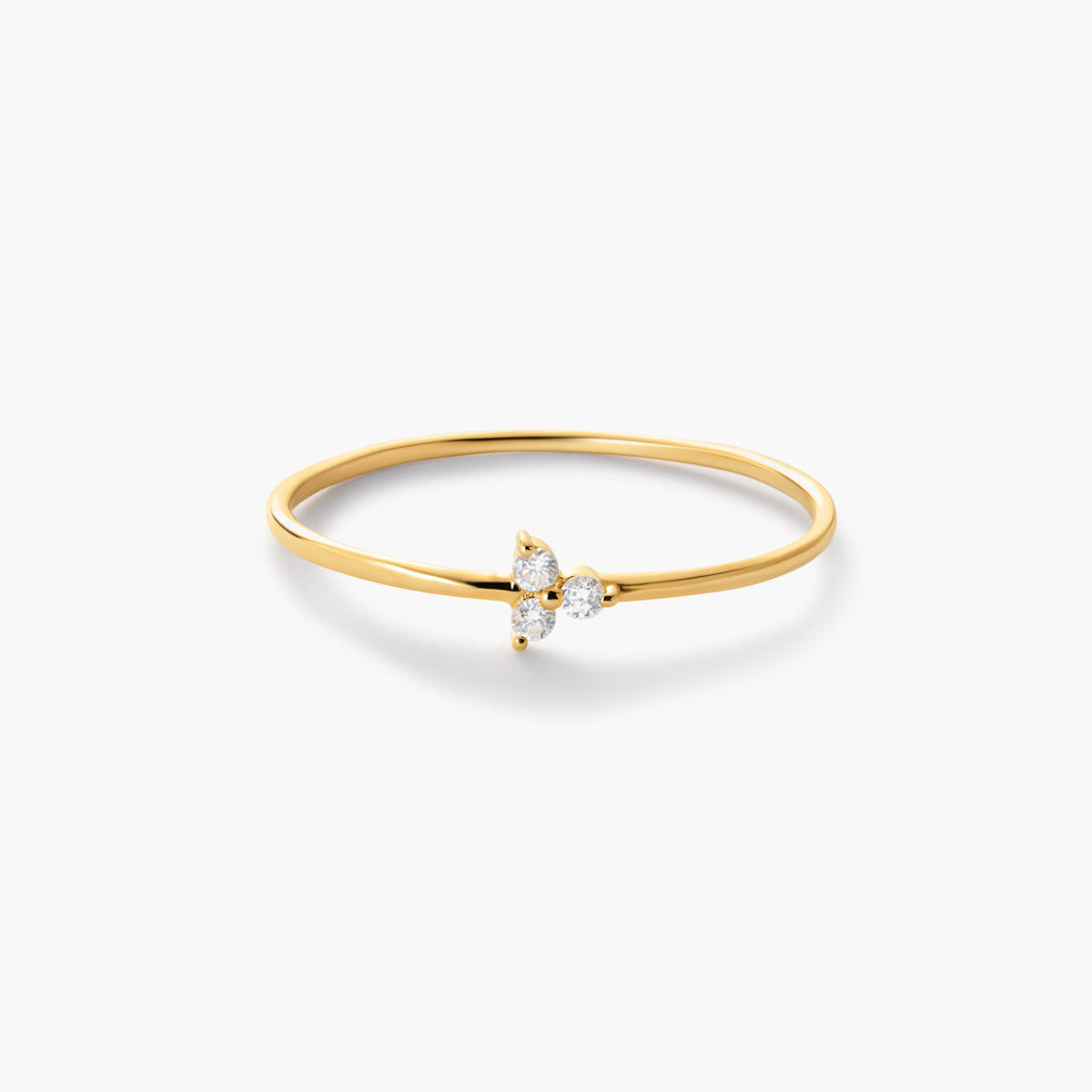 Anillo de oro 18K diamante natural 0.055 ct.
